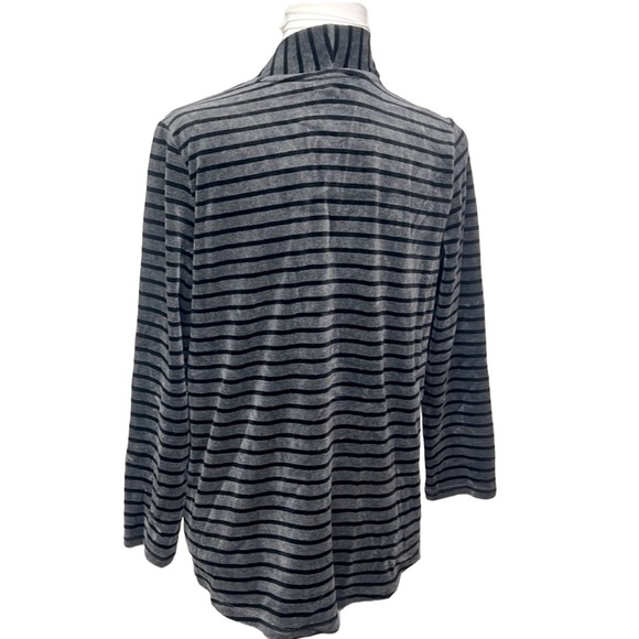 Talbots Velour Striped Cardigan - Picture 4 of 6